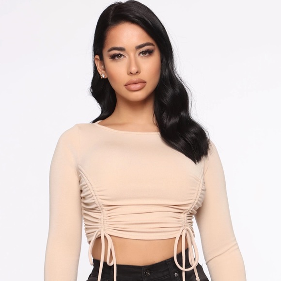 Fashion Nova taupe long sleeve - Picture 4 of 4